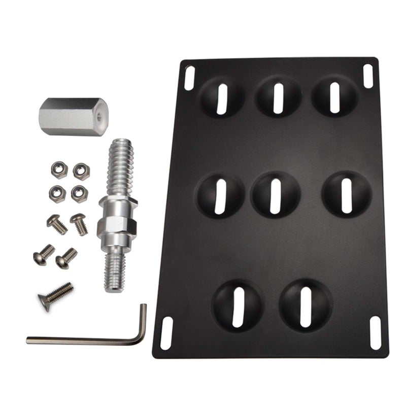 runmade Front Bumper Tow Hook Adapater License Plate Mounting Bracket Holder Compatible with BMW E39 E46 E90 E91 E92 E93 E70 E71 F10 F30 - Image 2